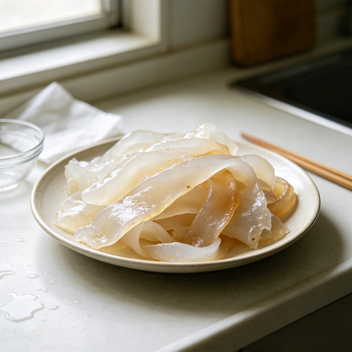 Fresh Chilled Jellyfish Salad Slices