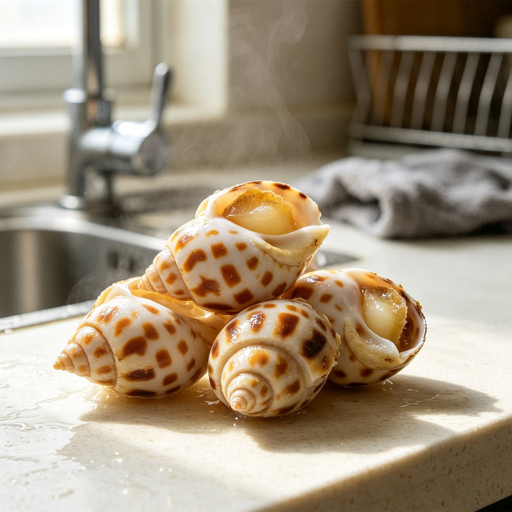 Fresh Spotted Babylon Sea Snails